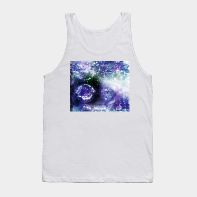 Blue Purple Space Texture Tank Top by saradaboru